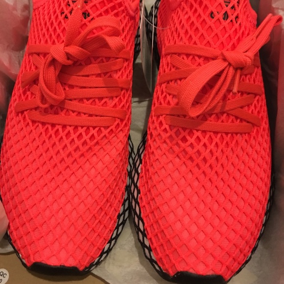 adidas | Shoes | Adidas Deerupt Runner J In Neon Orangepink | Poshmark